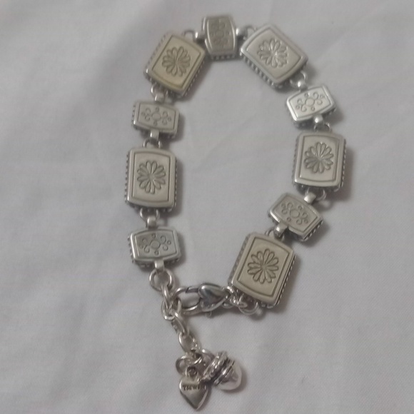 Brighton Red and Silver Floral Bracelet - Picture 5 of 7